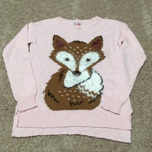 Fox sweater with “fur” & sequins size 10 Like New